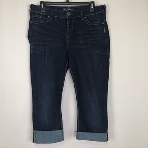 Silver Jeans Dark Wash Denim Bermuda Shorts